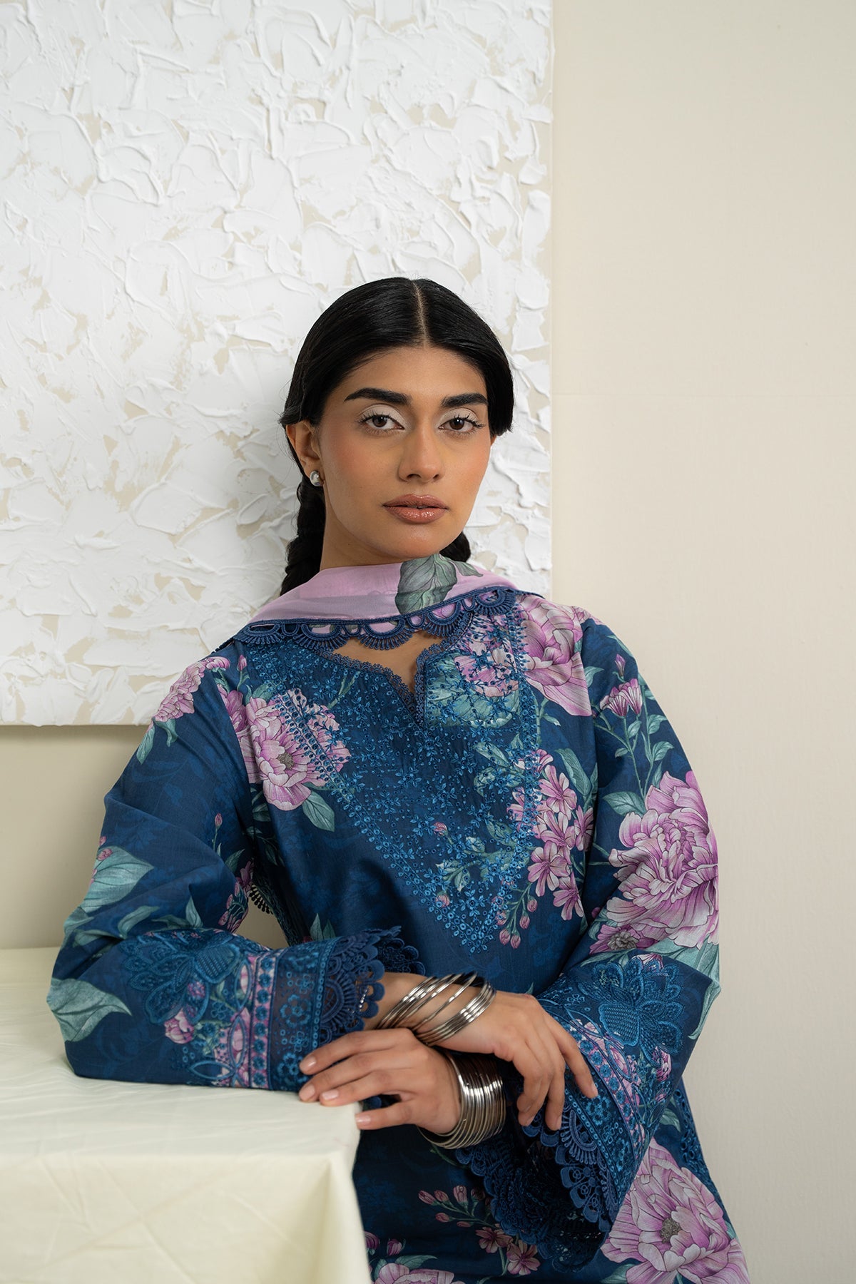 AYZEL The Bare Minimum Embroidered Unstitched Lawn 3pcs