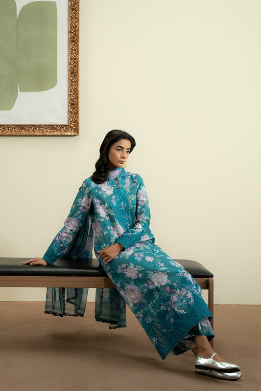 AYZEL The Bare Minimum Embroidered Unstitched Lawn 3pcs