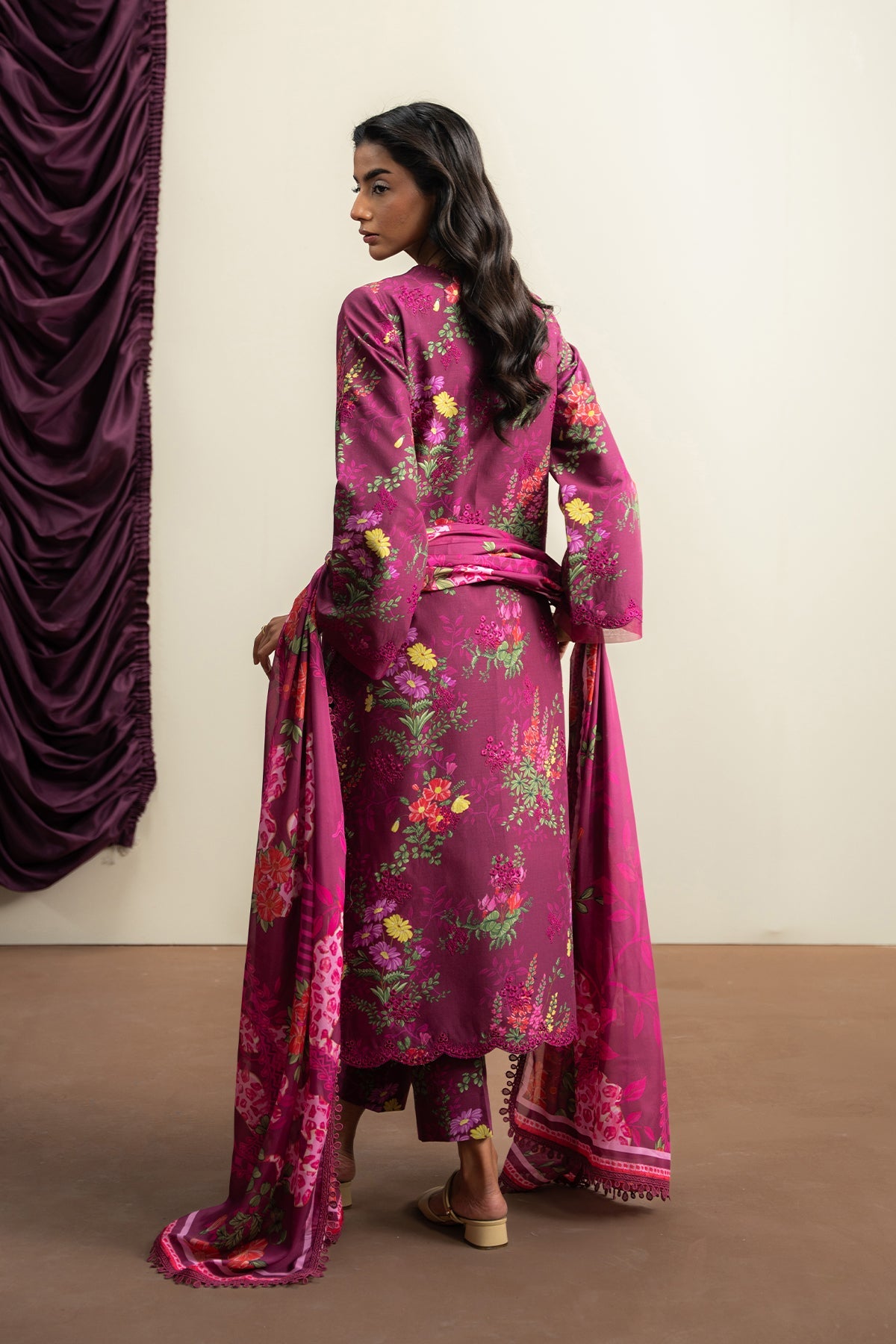 AYZEL The Bare Minimum Embroidered Unstitched Lawn 3pcs