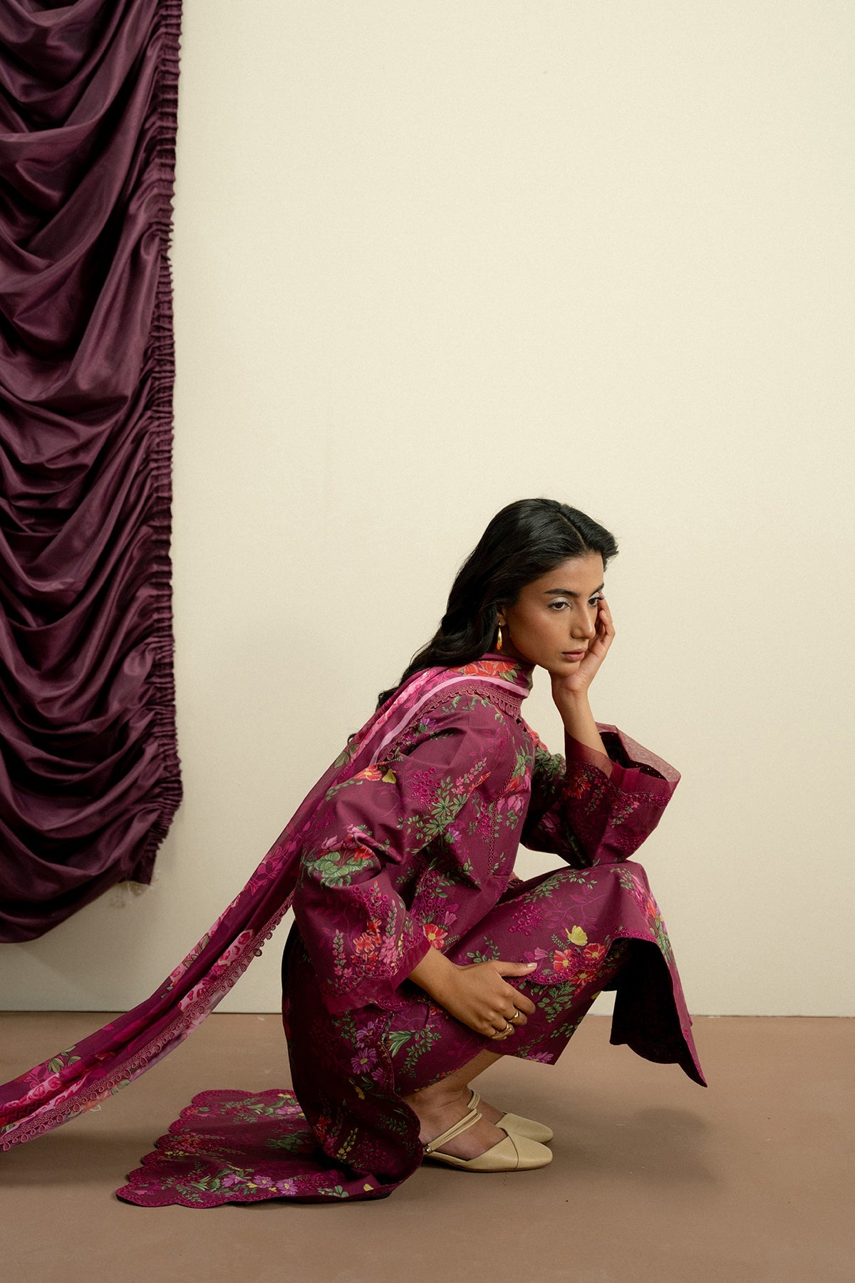 AYZEL The Bare Minimum Embroidered Unstitched Lawn 3pcs