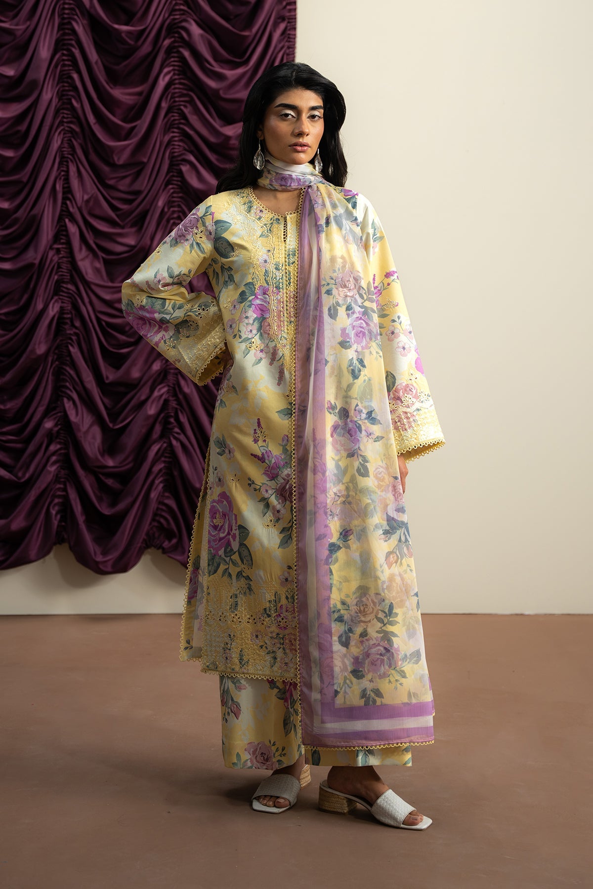 AYZEL The Bare Minimum Embroidered Unstitched Lawn 3pcs