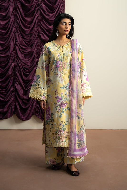 AYZEL The Bare Minimum Embroidered Unstitched Lawn 3pcs