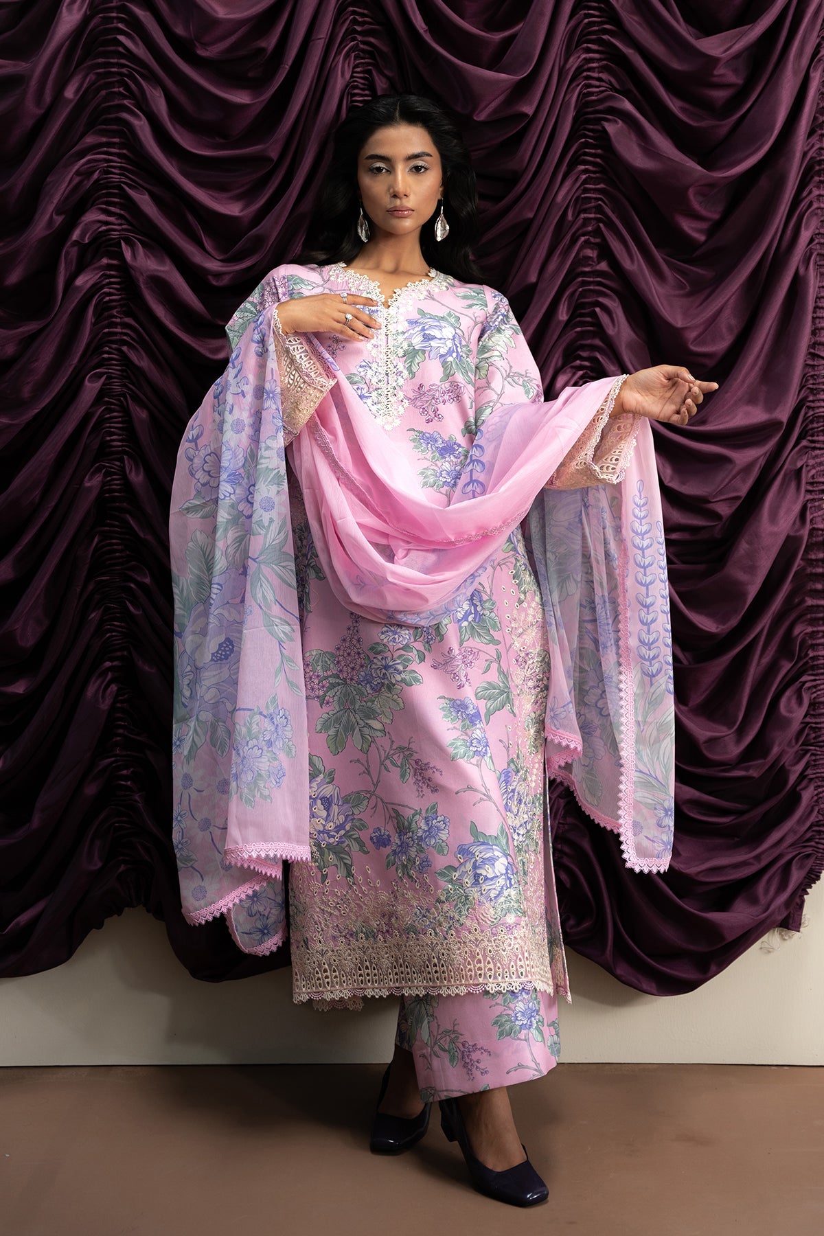 AYZEL The Bare Minimum Embroidered Unstitched Lawn 3pcs