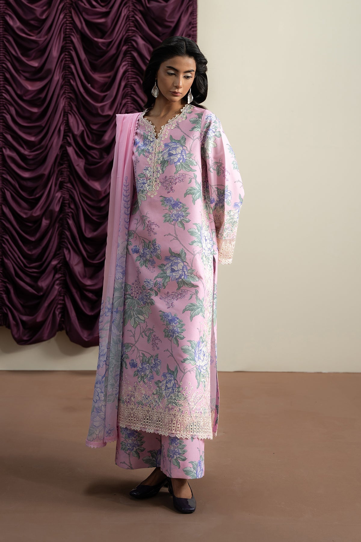 AYZEL The Bare Minimum Embroidered Unstitched Lawn 3pcs