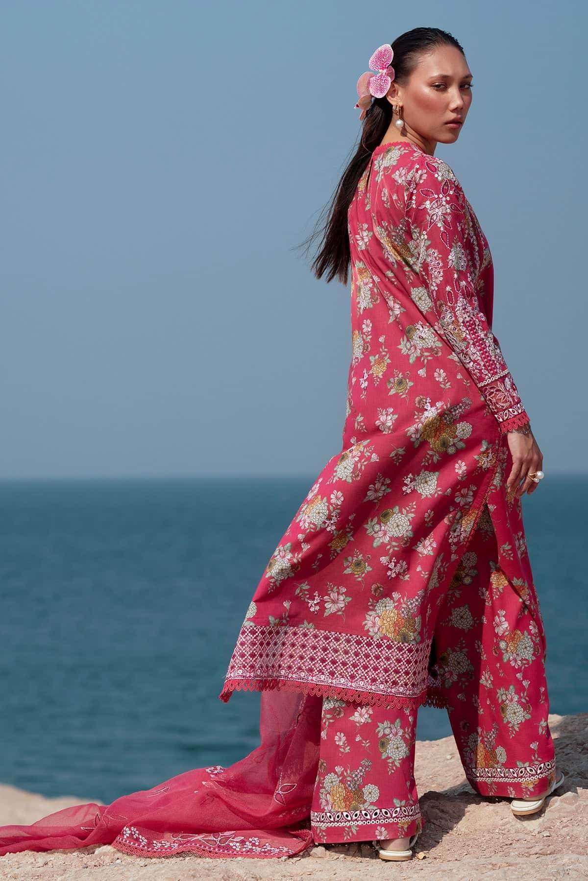 Afrozeh Summer Together Vol-III Unstitched Lawnkari 3pcs - Jotey