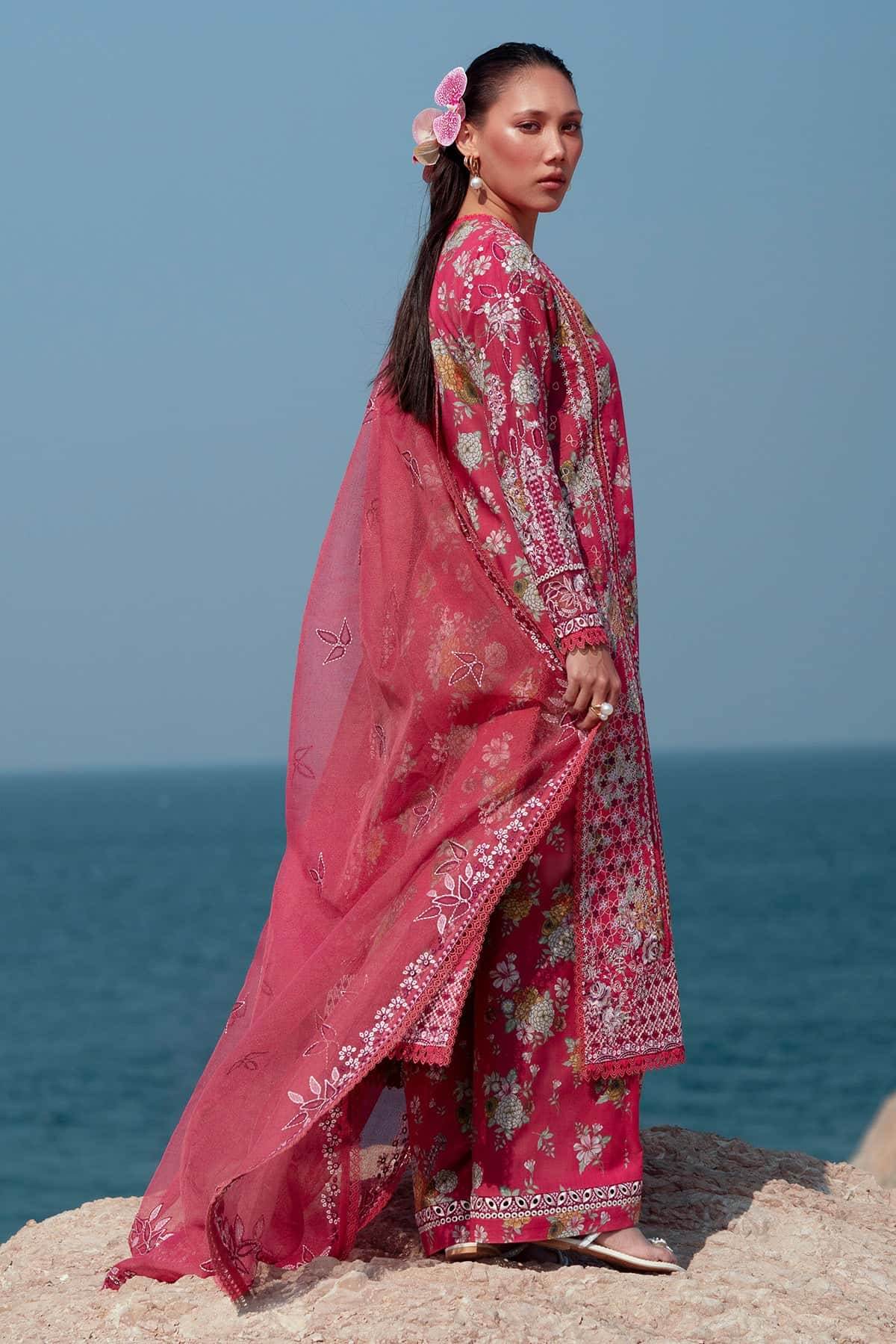 Afrozeh Summer Together Vol-III Unstitched Lawnkari 3pcs - Jotey