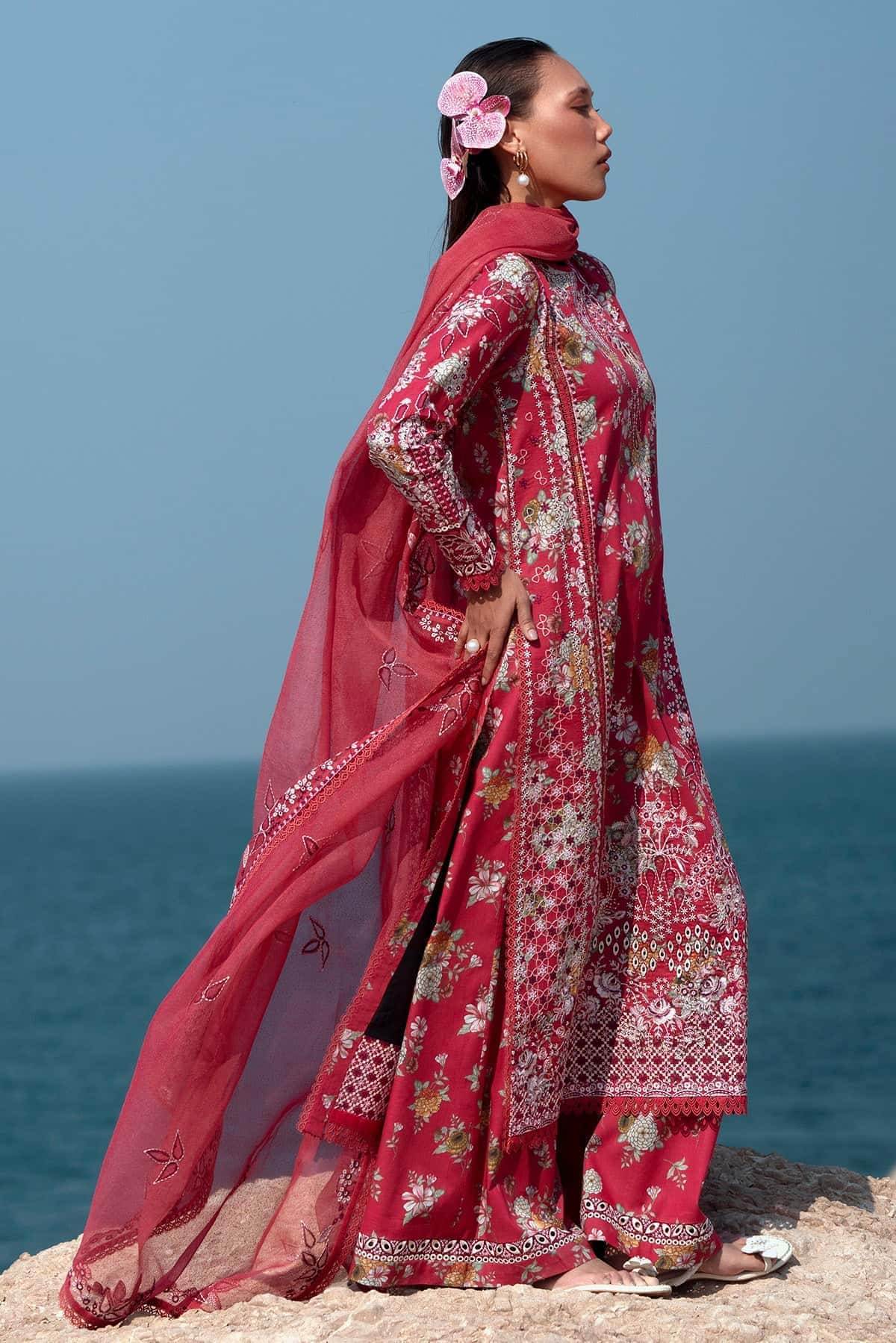 Afrozeh Summer Together Vol-III Unstitched Lawnkari 3pcs - Jotey