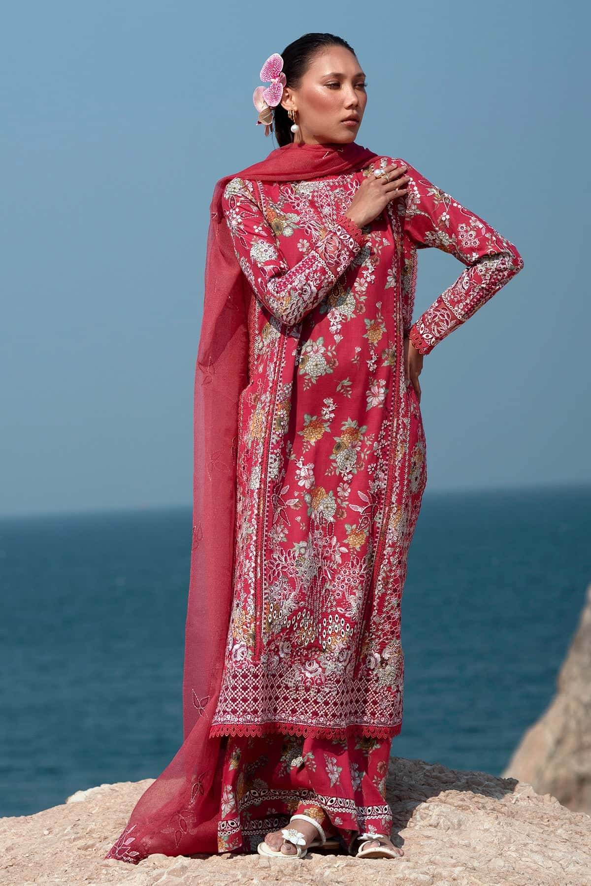 Afrozeh Summer Together Vol-III Unstitched Lawnkari 3pcs - Jotey