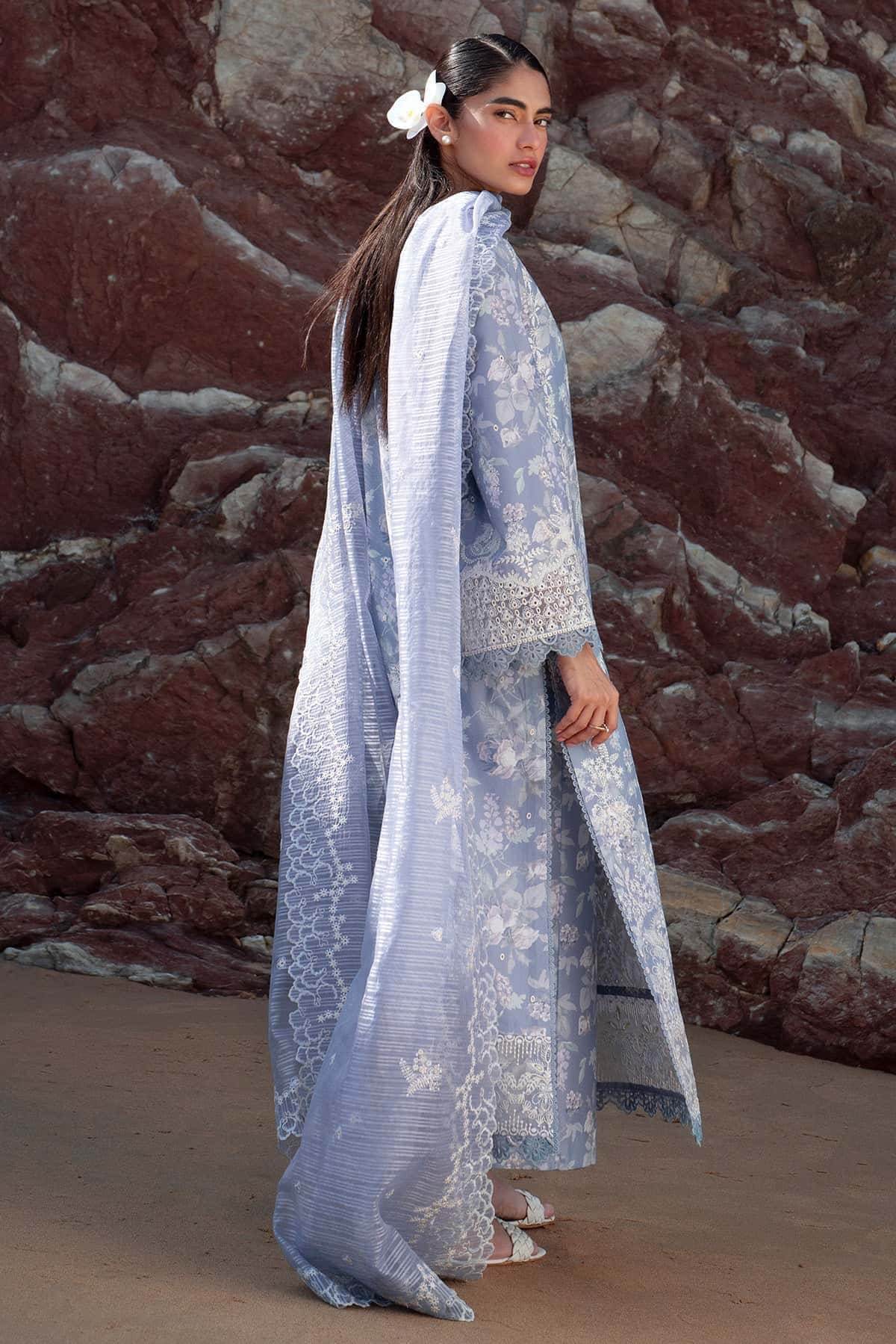 Afrozeh Summer Together Vol-III Unstitched Lawnkari 3pcs - Jotey