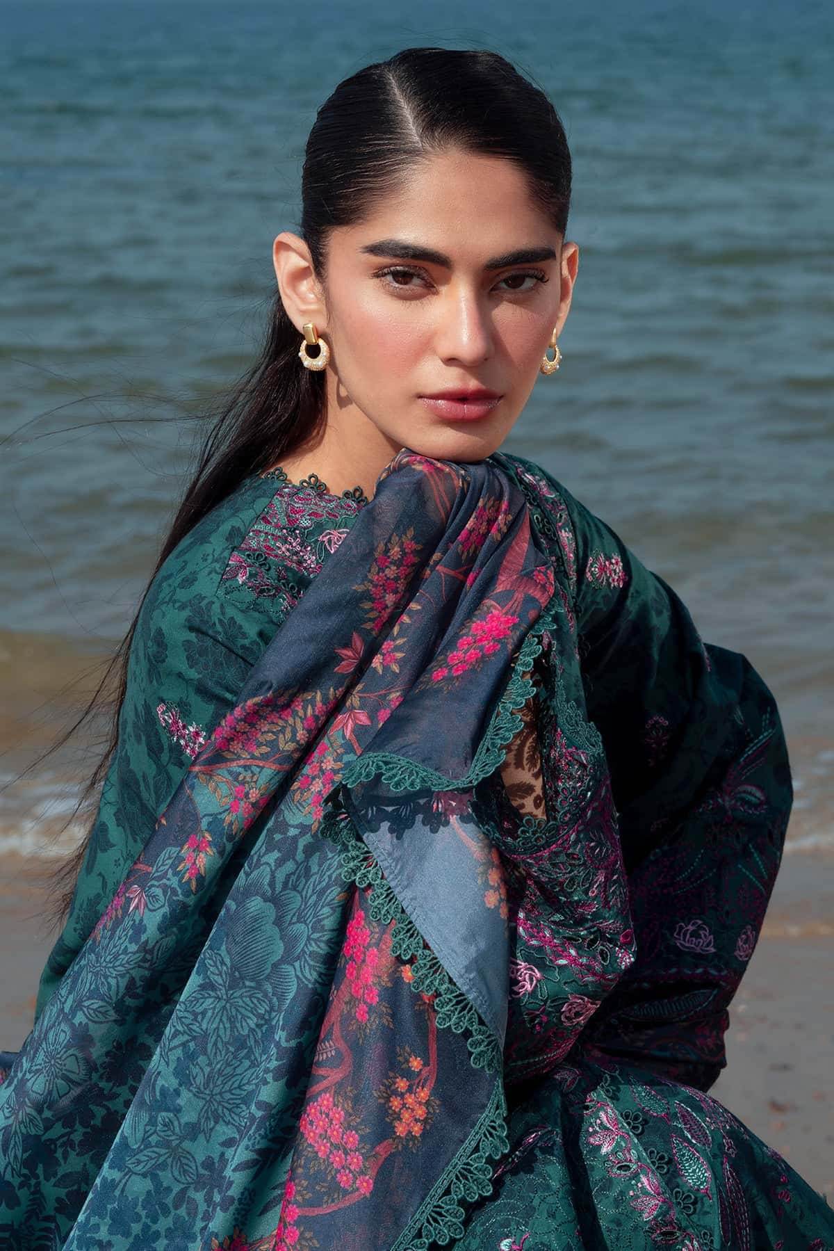 Afrozeh Summer Together Vol-III Unstitched Lawnkari 3pcs - Jotey