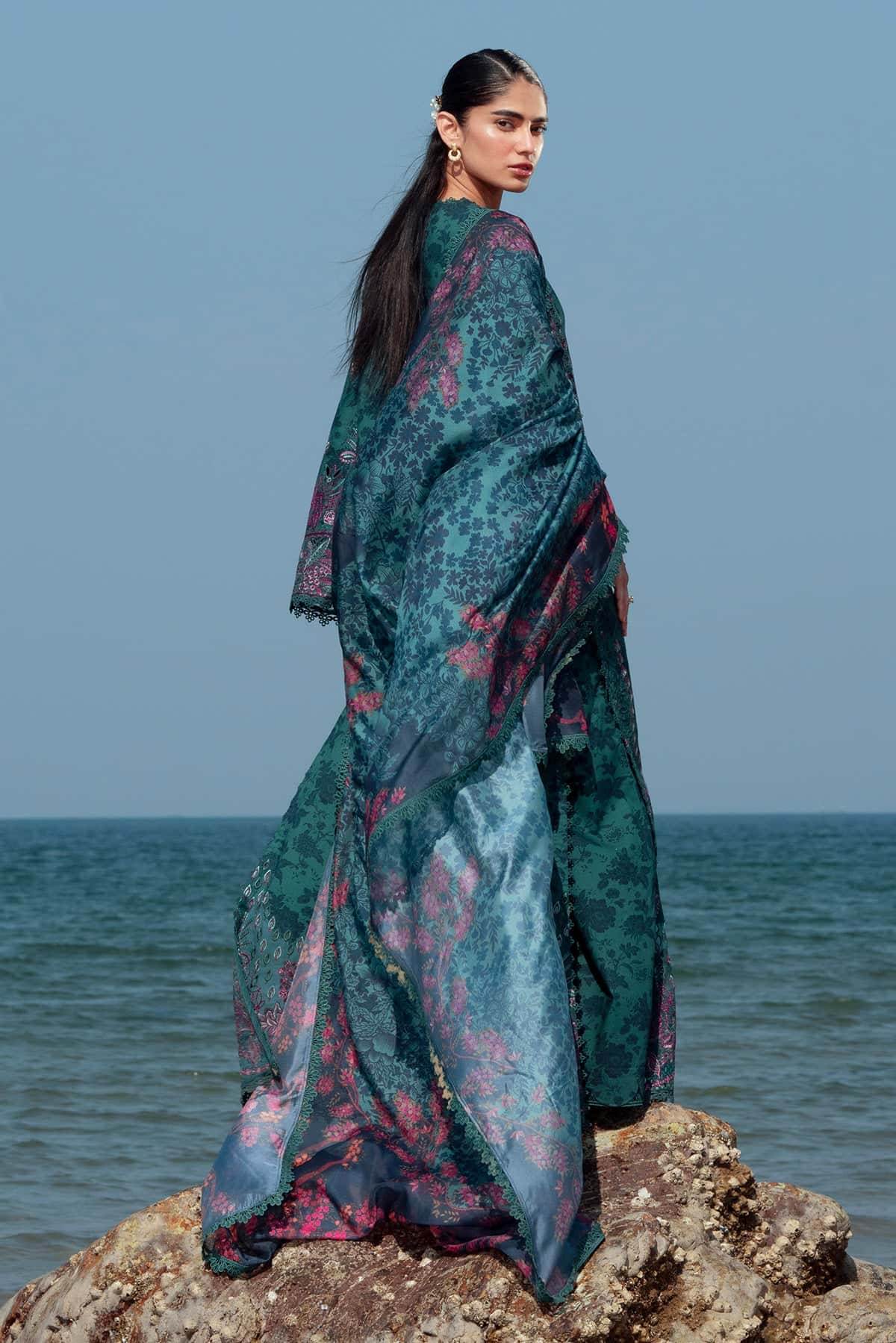 Afrozeh Summer Together Vol-III Unstitched Lawnkari 3pcs - Jotey