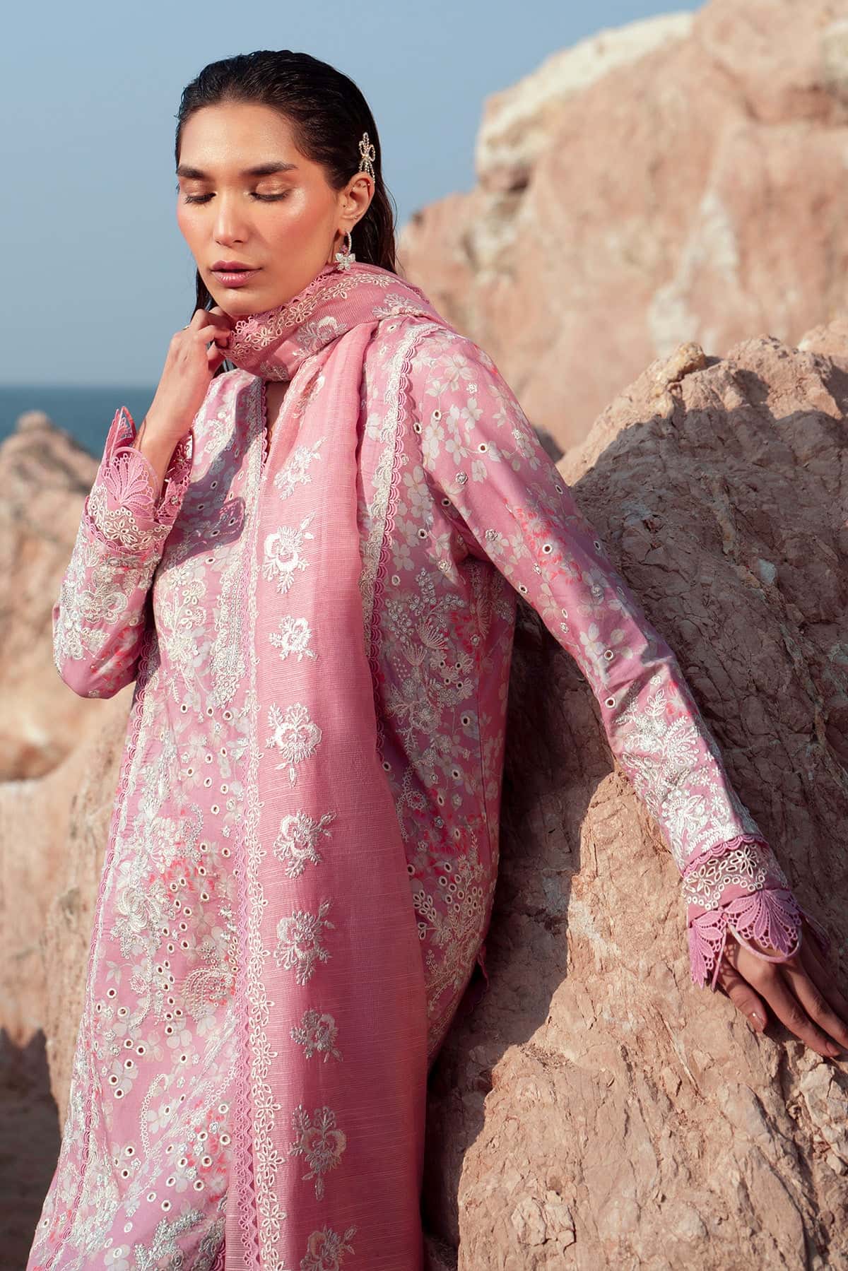 Afrozeh Summer Together Vol-III Unstitched Lawnkari 3pcs