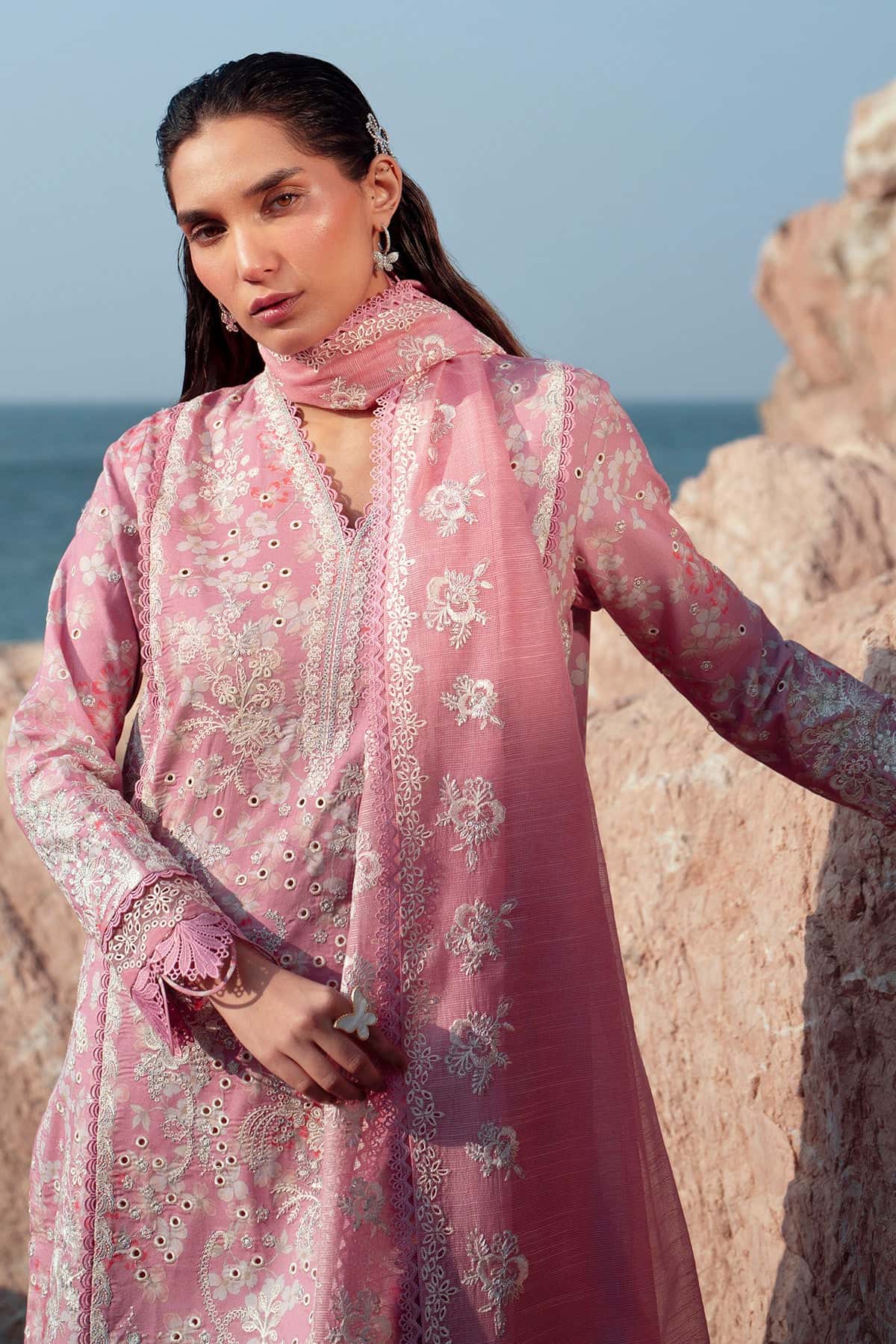 Afrozeh Summer Together Vol-III Unstitched Lawnkari 3pcs