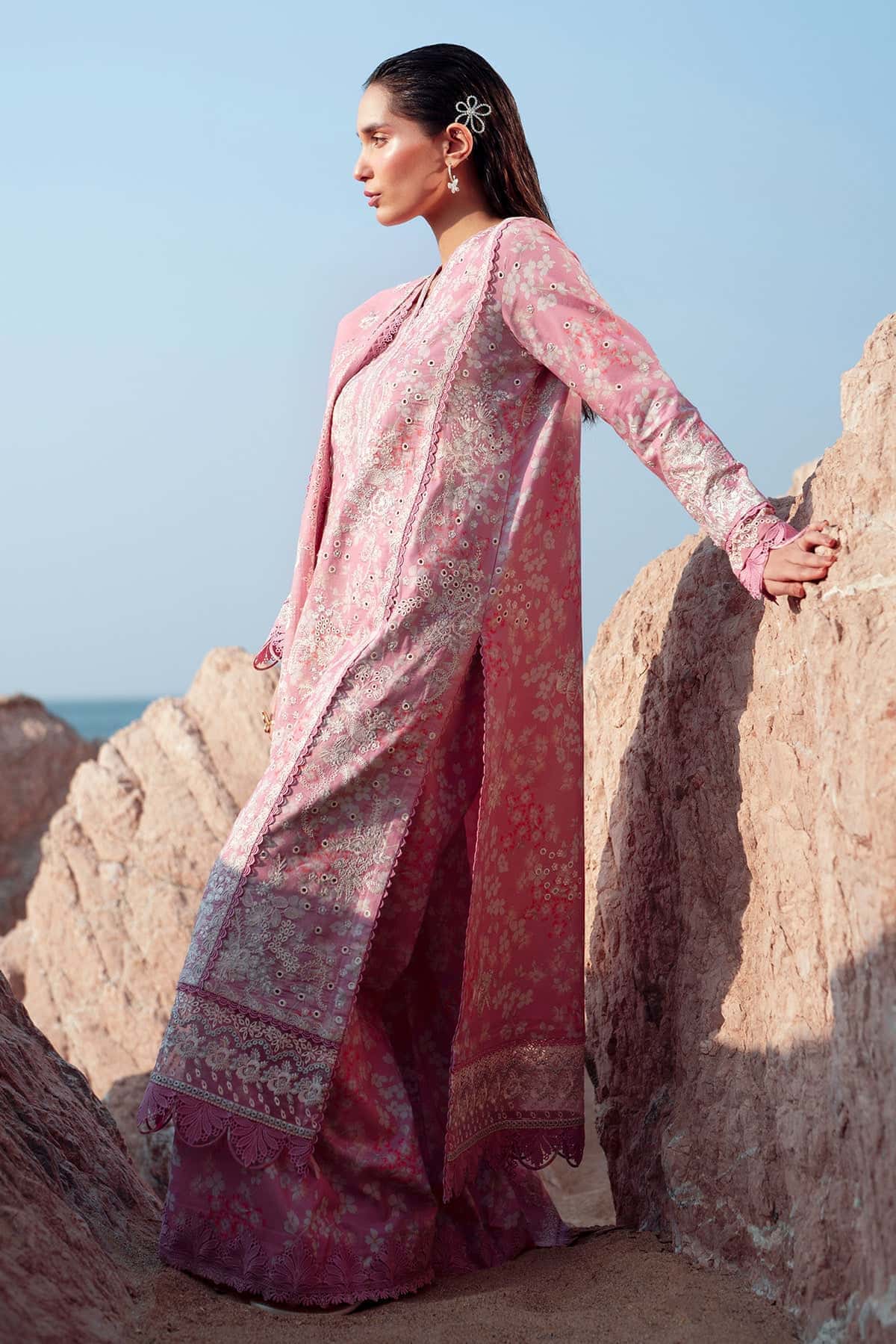 Afrozeh Summer Together Vol-III Unstitched Lawnkari 3pcs
