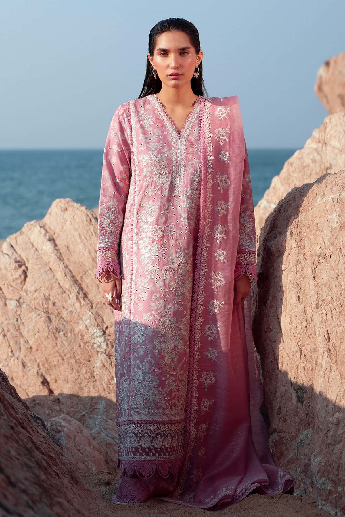 Afrozeh Summer Together Vol-III Unstitched Lawnkari 3pcs