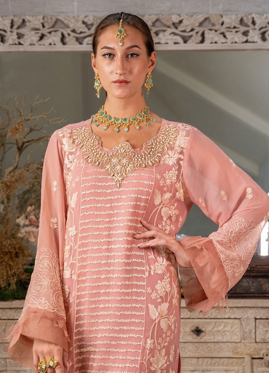 Iqraar  Embroidered Luxury Chiffon Unstitched 3pcs - Jotey