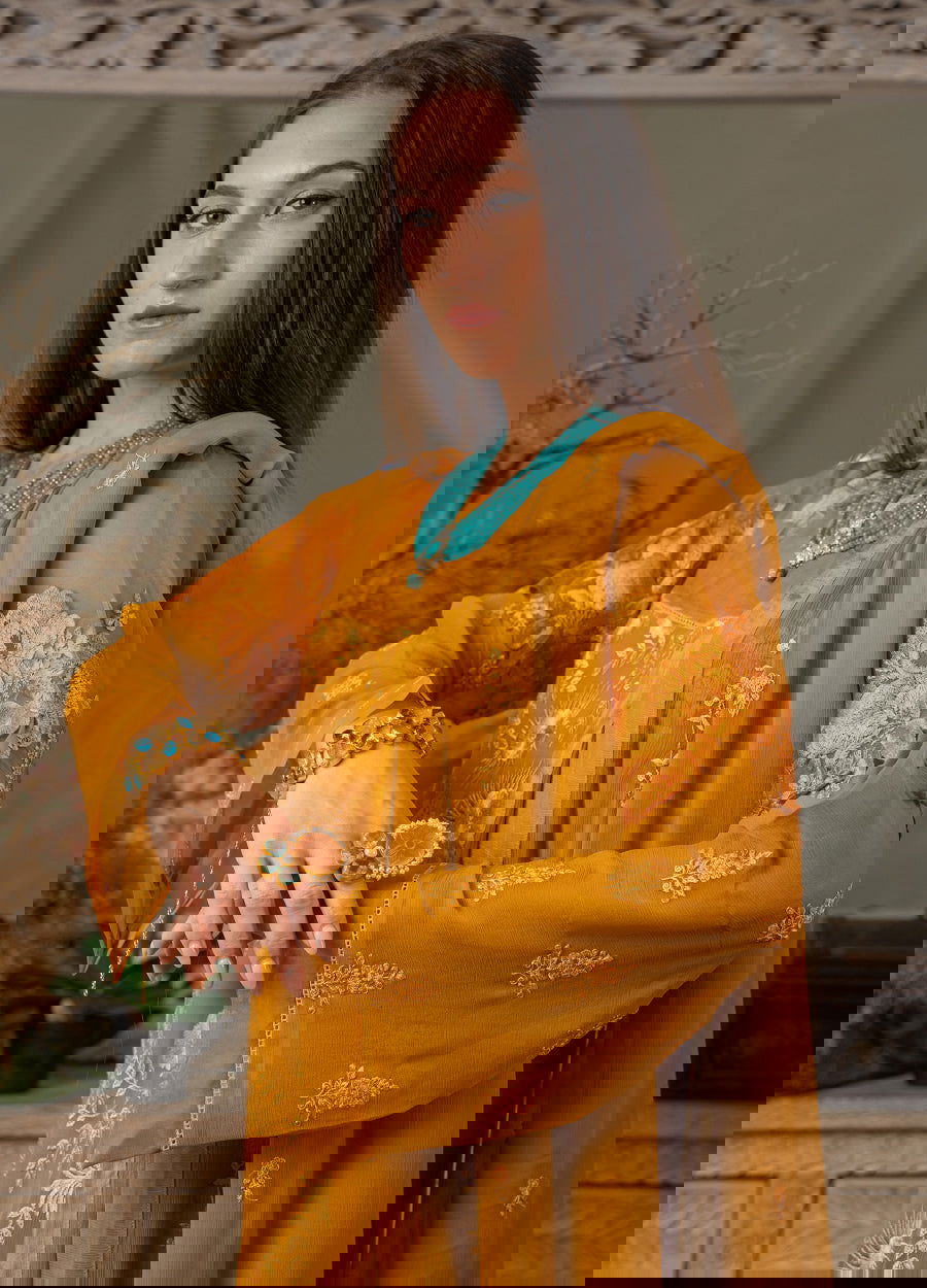 Iqraar  Embroidered Luxury Chiffon Unstitched 3pcs - Jotey